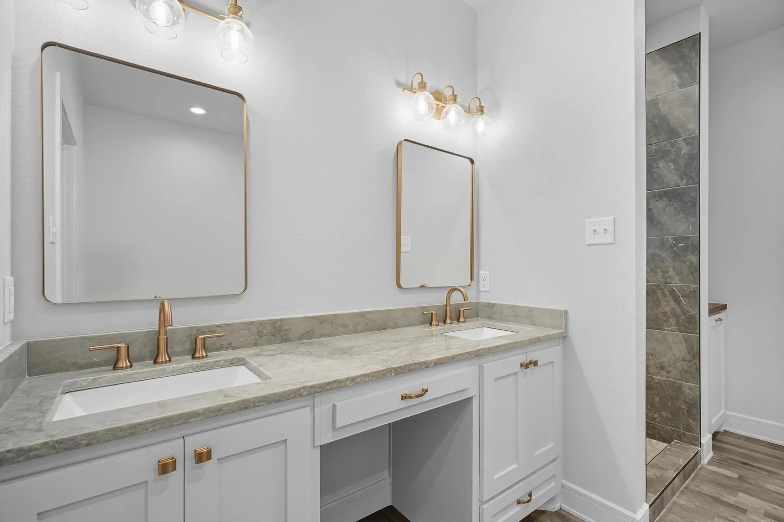 Bright bathroom painted finish